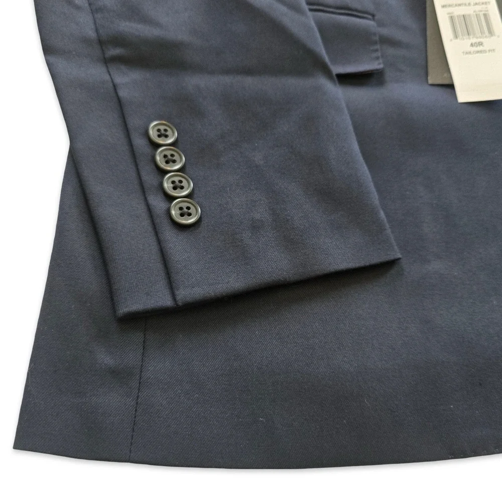 Alton Lane Mens 46R Navy Blue Tailored Fit Suit Jacket Blazer Two Button NWT